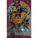 Mexican Talavera Mural Flores 5